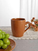 famiware Aurora Coffee Mugs, 14oz Mug Set of 4, Stoneware Mug, Cups for Kitchen, Cappuccino, Latte, Reactive Glaze, Microwave Safe, Scractch-resistant, Brown by CozyNest Decor