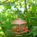 Metal Bird Feeder for Outdoor Hanging, 4.6LB Large Capacity, Garden Decoration - Attracts Wild Birds, Durable Outdoor Bird Feeding Station for Garden Yard Outside Backyard (Extra Large Gold) by GreenHaven Gardens