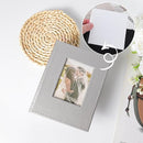RECUTMS 200 Photo 4x6 PU Leather Cover Black Inner Page with Front Window, Small Photo Book for Baby Wedding Family (Silver) by TinyTreasures Baby Boutique