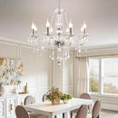 Modern Elegant 8 Lights K9 Crystal Glass Chandelier Pendant Ceiling Lighting European Style for Dining Living Room Bedroom Transparent, 8 E12 Bulbs Required by CozyNest Decor