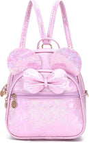 KL928 Girls Bowknot Polka Dot Cute Mini Backpack Small Daypacks Convertible Shoulder Bag Purse for Women by TinyTreasures Baby Boutique