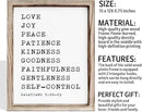 Christian Wall Decors, Positive Home Decors for Living Room, Galatians 5:22-23 Signs Decor, Scripture Decor Art, Framed Wall Plaque Sign 15 * 11.5 inches, Love Joy Peace Sign by CozyNest Decor
