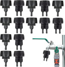 14 PCS Drip Irrigation Hose Connectors 1/4 Inch Water Drip Hose Adapter Connectors Garden Hose to 1/4" Drip Irrigation Parts Swivel Garden Faucet Single Head Double Head Hose Quick Connect Fittings by GreenHaven Gardens