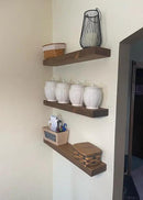 joelsantiques - 30 Inch Wooden Floating Shelves for Wall - 30x6x2 in - Made of Natural Wood - Long Heavy Duty Rustic Wall Shelves for Bedroom - Perfect for Living Room, Kitchen - Medium Brown by CozyNest Decor