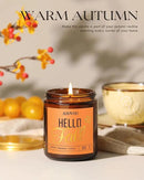 AOOVOO Hello Fall Candles - 9 oz Scented Candles, Aromatherapy Candle, Soy Candle for Home Scented by CozyNest Decor