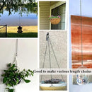 197 Inch Black Metal Hanging Chains and Hanging Basket Hooks Set for Bird Feeders, Birdbaths, Planters, Grow Lights, Lanterns, Wind Chime and Ornaments, Screw Eye Hooks, Chain Hooks DIY by GreenHaven Gardens