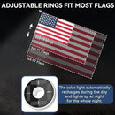 ZMTECH 2 Packs 10 FT Heavy Duty Flag Pole in Ground with Solar Light, Flag Pole Holder for Outside House with Solar Light and 5 Pronges Base, Flag Pole Kit for Outdoor Garden Decor(Without Flag) by GreenHaven Gardens