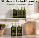 Olive Oil Dispenser Bottle for Kitchen - UV-Protected Oil Bottles 16.9oz, Oil and Vinegar Dispenser Set, Drip-Free Pourer, Elegant Kitchen Essential- 16.9oz, Set of 4 by CozyNest Decor