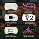 Halloween Spider Web Lights 550 LED Lighted Spider Web 16.4Ft Giant Halloween Decorations Light up with 8 Lighting Modes Waterproof & Timer for Indoor Outdoor House Haunted Yard Decor, Purple & Orange by CozyNest Decor