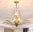 Ganeed Crystal Chandeliers,Vintage Pendant Lighting Crystal Chandelier Lighting Fixtures with 8 Lights,Ceiling Light Fixture for Living Room Bedroom Restaurant Porch Hallway (Gold) by CozyNest Decor