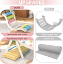 Pikler Triangle Set with Cushion, 9 in 1 Toddler Climbing Toys Indoor, Montessori Foldable Wooden Climbing Toys for Toddlers 1-3 Inside，Pikler Triangle Set Jungle Gyms Playground for Children by TinyTreasures Baby Boutique