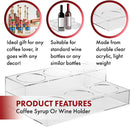 Acrylic Bottle Holder, Coffee Syrup Rack Display Case | 2-Tiered 6 Bottle