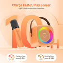 Karaoke Machine for Kids Adults: Mini Portable Karaoke Machine with 2 Wireless Microphones and Lights, Christmas Birthday Gifts for Girls Boys Family Home Party(Orange) by TinyTreasures Baby Boutique