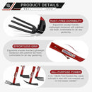 Garden Tool Set with Tool Box 4 Piece Heavy Duty Gardening Tools Kit with Hoe Rake Shovel Fork Non Slip Handle Garden Hand Tools for Digging Weeding Planting by GreenHaven Gardens