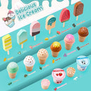 WHOHOLL Wooden Ice Cream Counter Playset for Toddler Girl Toys, Play Store Pretend Toy Food Play Kitchen Accessories with Fake Money & Coin, Gifts for 3+ Year Old Kids (Green) by TinyTreasures Baby Boutique