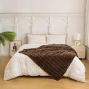 YUSOKI Luxury 3D Bubble Throw Blanket 2lb,All Ages,Home Decoration, (Brown,50 * 60inches) by CozyNest Decor