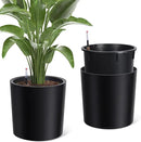 Tall Round Planter Set of 2, 20" Large Planter Pots with Built-in Drainage and a Water Level Monitor and Wheels for Patio, Porch, Living Room, or Home Office by CozyNest Decor