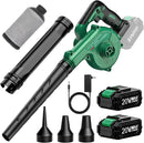 K I M O. Cordless Leaf Blower Vacuum Combo 4 in 1, 3 Nozzles &3 Modes for Inflation & Deflation, Extended Tube & Variable Speed, 20000RPM 150MPH, 2x2000mAh Battery Powered Leaf Blowers for Lawn Care by GreenHaven Gardens
