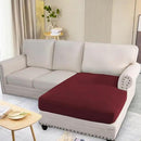 H.VERSAILTEX Super Stretch Individual Chaise Cover Sectional Couch Covers for L Shaped Sofa Both Left/Right Featuring Thick Jacquard Textured Twill Fabric (1 Piece Chaise Cover, Burgundy Red) by CozyNest Decor
