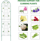 4 Pack Metal Garden Trellis 86.7" H Garden Fence Rustproof Trellis for Climbing Plants Support Roses Flower Outdoor Lawn Green-Blue Tall Trellis by GreenHaven Gardens