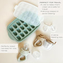 Hippypotamus Baby Food Feeder & Freezer Tray - Silicone Fruit Feeder - Pacifier Teething Toys - 2 Extra Pouches - Set of 2 by TinyTreasures Baby Boutique
