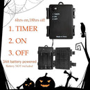 Birchlitland Halloween Branch Lights with Timer Battery Operated 75 LED Orange Fairy Lights, Lighted Black Willow Branches 21IN for Home Decor by CozyNest Decor