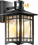 Motion Sensor Outdoor Lights, Dusk to Dawn Light Fixture, Black Wall Sconce Lighting, Front Porch Light, Exterior Lights for House Patio, Outside Door Wall Mount Anti-Rust Lantern by GreenHaven Gardens