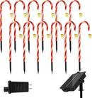 Solar Christmas Lights Outdoor Decorations: Candy Cane Light Waterproof for Yard Decorative Outside - Santa Claus Pathway Stake Lighting Patio Garden Path Street Decor 12 Pack by GreenHaven Gardens