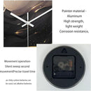 Large Wall Clocks Battery Operated 16 Inch Marble Glass Wall Clock for Living Room Black and Glod Wall Clock Silent Non Ticking by CozyNest Decor