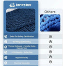 Chunky Knit Blanket - Luxury Soft Cozy 40 * 50 Throw Blanket,100% Woven Blanket Rope Knot Throw Blanket for Couch, Sofa, Home Decor, Gift - Machine Washable（Deep Blue） by CozyNest Decor