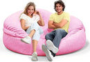 Bean Bag Chair for Adults 4FT,Soft Removable Cover for Teens/Girls Bedroom,Fluffy Giant Round Floor Beanbag Lounger Chairs (No Filler,Pink) by CozyNest Decor