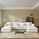 JACH U-Shaped Sectional Couches for Living Room, Cloud Sectional Couch with Deep Seat, 155.9" Modular Sofa with Chaise, Covers Removeable & Washable, Sofas Furniture for Living Room, White by CozyNest Decor