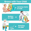 iPlay, iLearn 3 in 1 Baby Walker Sit to Stand Toys, Kids Activity Center, Toddlers Musical Fun Table, Lights and Sounds, Learning, Birthday Gift for 9, 12, 18 Months, 1, 2 Year Old, Infant, Boy, Girl by TinyTreasures Baby Boutique