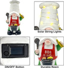 BAYN Garden Gnome Statues Outdoor Decor, Solar Powered Outdoor Gnome with BBQ Grill Decorative Yard Garden Lights Art Gifts with 11 Warm White LEDs by GreenHaven Gardens