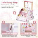 labebe Wooden Baby Walker, Push Activity Walker for Kids 12M+, Multifunctional Ice Cream Cart Activity, Adjustable Speed Learning Walking with Wheels, Birthday Gift for Girls Boys Ages 1-3 (Pink) by TinyTreasures Baby Boutique