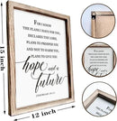 Christian Wall Decor, Religious Artwork for Home Decor, Bible Verse Signs, Inspirational Christian Gift, Framed Wall Plaque Sign 15 * 11.5 inches, I Know the Plans I Have for You Sign by CozyNest Decor