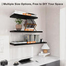 Wall Shelf Set of 2,Dark Wood Floating Shelves 30 in W x 10 in D x 1 in H, Wooden Floating Wall Shelf with Invisible Brackets for Living Room/Bedroom/Bathroom/Kitchen Storage and Decor by CozyNest Decor