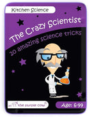 The Purple Cow The Crazy Scientist Tricks Card Set, Kitchen Science, Educational Games for Young Kids 6 Years and Older, Instructions Inside – Amazing STEM Learning by TinyTreasures Baby Boutique