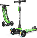 Besrey Kick Scooter for Kids Ages 3-10, 3-Wheel Folding Scooter with Adjustable Height, LED Light Wheels, Extra Wide Deck for Outdoor Activities by TinyTreasures Baby Boutique