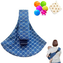 Baby Sling Carrier Adjustable Baby Sling 2025 Upgraded Toddler Sling Comfortable Baby Wrap Carriers Ergonomic-Designed, Travel Friendly Carrying 10-45 Lbs Blue by TinyTreasures Baby Boutique