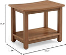 HDPS Shower Bench Seat, Poly Lumber Bathroom Stool for Inside Shower Waterproof, Foot Rest Stool for Shaving Legs with Adjustable Feet, Plastic Spa Bath Chair Seat for Bathroom, Non-Slip, Brown by TinyTreasures Baby Boutique
