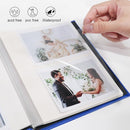 RECUTMS Small Photo Album Self Adhesive Scrapbook Magnetic Photo Albums for 4x6 5x7 8x10 Pictures for Baby Family Wedding 40 Pages with Metal Pen and Plastic Board (Blue) by TinyTreasures Baby Boutique