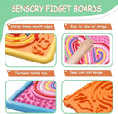 Sensory Activity Board Toys for Kids: 2Pack Double-Sided Sensory Fidget Toys for Stress Anxiety & Calming with Travel Bag | Travel Airplane Essentials Toys for Toddler Boys & Girls Ages 3 4 5 6 7 8 by TinyTreasures Baby Boutique