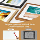 IBUYKE 11 x14 Picture Frame,Solid Oak Wood 11x14 Photo Frame with Mat to 8x10,11x14 Picture Frames With Tempered Glass,Wall Mount Display,Home Decor,Natural Oak 14 x 11 Frame,UWPF1114N