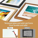 IBUYKE 8x10 Picture Frame,Solid Oak Wood 8x10 Photo Frame with Mat to 5x7,10x8 Picture Frames With Tempered Glass,Tabletop or Wall Mount Display,Home Decor,Black Oak 8 x 10 Frame,UWPF0810B by CozyNest Decor
