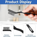 Jeffbaubl 30 Pieces Mini Wire Brush,6.7 Inch Stainless Steel Scratch Brushes,Wire Bristles Brush,Curved Handle Masonry Brushes Wire Bristle for Cleaning Welding Slag and Rust by CozyNest Decor