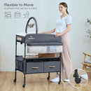 BabyBond Portable Baby Changing Table with 2 Storage Baskets, Foldable Diaper Changing Table Dresser Waterproof Height Adjustable Changing Station for Infant and Newborn(Grey) by TinyTreasures Baby Boutique