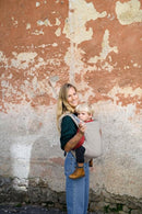 Beco Toddler Carrier with Extra Wide Seat, 100% Cotton - Backpack Style and Front-Carry, Lightweight & Breathable, Toddler Sling Carrier 20-60 lbs (Ecru) by TinyTreasures Baby Boutique