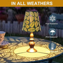 Pearlstar Solar Table Lamps - Leaf Garden Waterproof Cordless Solar Table Lamps for Patio Garden Pathway Yard by GreenHaven Gardens