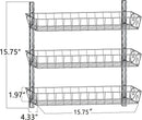 SWOMMOLY Adjustable Wall Mount Spice Rack, 3-Tier Dual-use (Multi-use) Organizer, Silver by CozyNest Decor